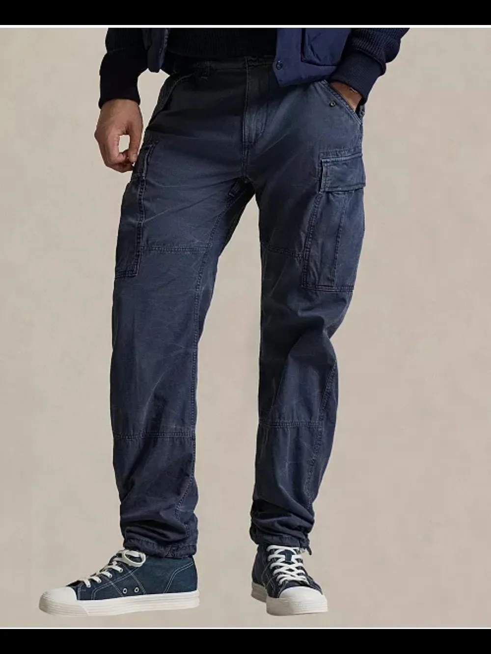 Polo Ralph Lauren Men's Classic-Fit Canvas Cargo Pants Size 36x30 Classic Navy